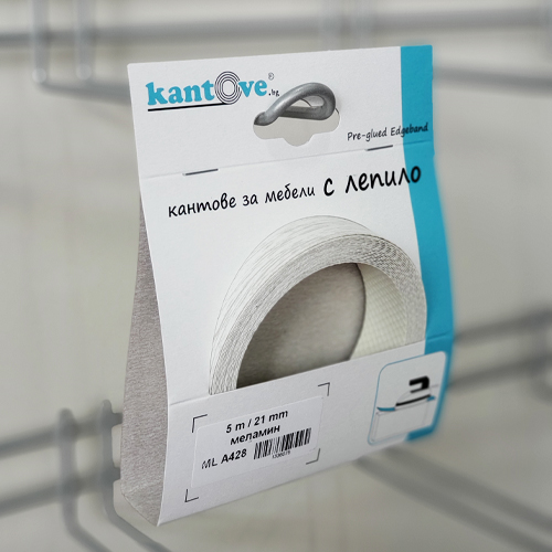 21mm pre-glued Melamine edge band ML A428 Antic White 5m | kantove.bg